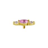 ACCESSOIRE OR MICRO LABRET 0.8MM INT + SAPHIRE ROSE
