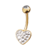 CRYSTAL HEART 01 PVD GOLD