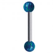 BARBELL + BILLE OPALE SYNTHETIQUE 1.6X5 MM