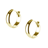 HOOPS CLICKERS PVD GOLD 18K 4MM