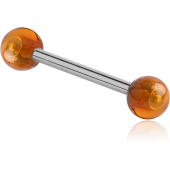 BARBELL WITH TWO AMBER BALLS