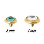 GOLD PLATED ACCESSORY MINI DERMAL ANCHOR AND DERMAL SKINDIVER