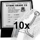 TITANE NOSE STUD STRASS STERILE X10PCS